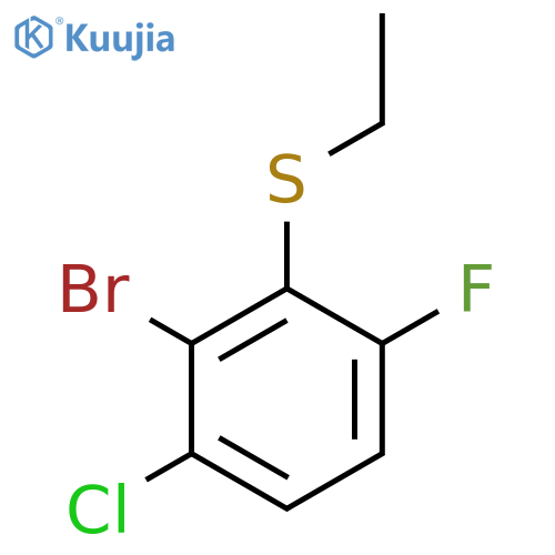 (2-Bromo-3-chloro-6-fluorophenyl)(ethyl)sulfane structure