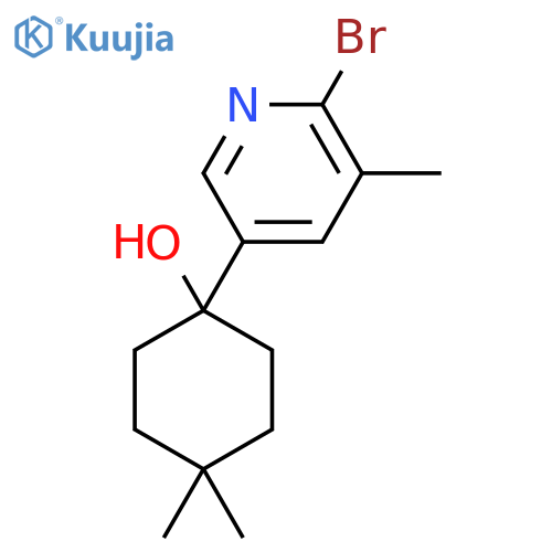 1-(6-Bromo-5-methylpyridin-3-yl)-4,4-dimethylcyclohexanol structure