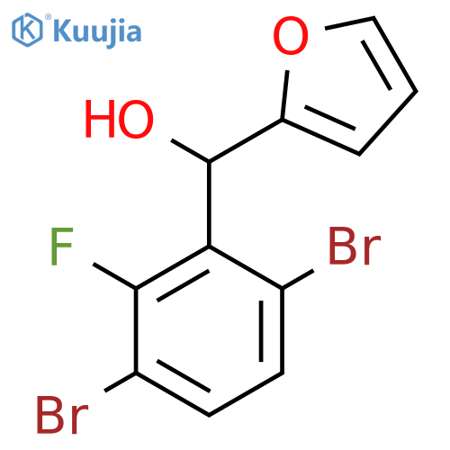 (3,6-Dibromo-2-fluorophenyl)(furan-2-yl)methanol structure