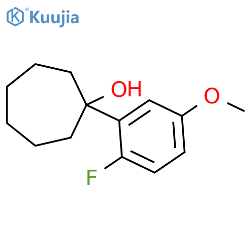 1-(2-Fluoro-5-methoxyphenyl)cycloheptanol structure