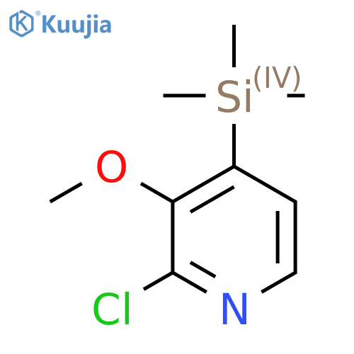 2-Chloro-3-methoxy-4-(trimethylsilyl)pyridine structure