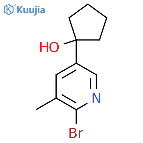 1-(6-Bromo-5-methylpyridin-3-yl)cyclopentanol structure