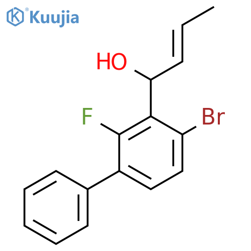 (E)-1-(4-Bromo-2-fluoro-[1,1'-biphenyl]-3-yl)but-2-en-1-ol structure