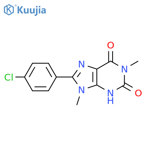 1H-Purine-2,6-dione,8-(4-chlorophenyl)-3,9-dihydro-1,9-dimethyl- structure