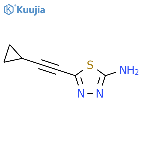 5-(Cyclopropylethynyl)-1,3,4-thiadiazol-2-amine structure
