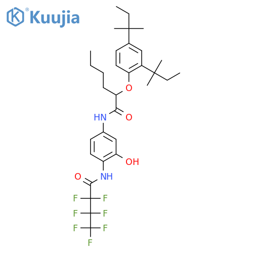 Hexanamide,2-[2,4-bis(1,1-dimethylpropyl)phenoxy]-N-[4-[(2,2,3,3,4,4,4-heptafluoro-1-oxobutyl)amino]-3-hydroxyphenyl]- structure