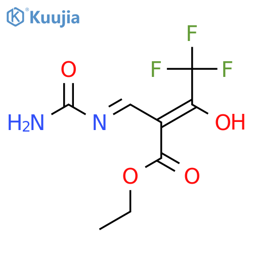 Ethyl 4,4,4-trifluoro-3-oxo-2-(ureidomethylene)butanoate structure