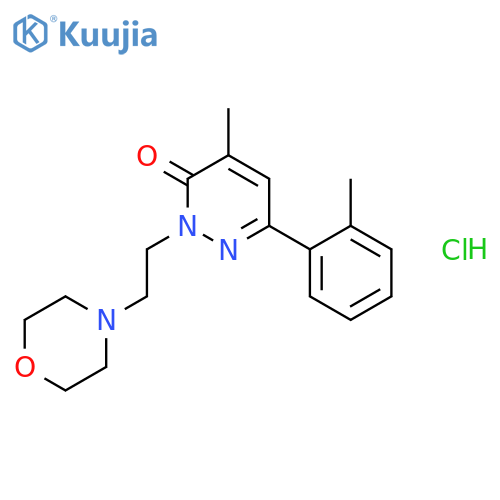 3(2H)-Pyridazinone,4-methyl-6-(2-methylphenyl)-2-[2-(4-morpholinyl)ethyl]-, hydrochloride (1:1) structure