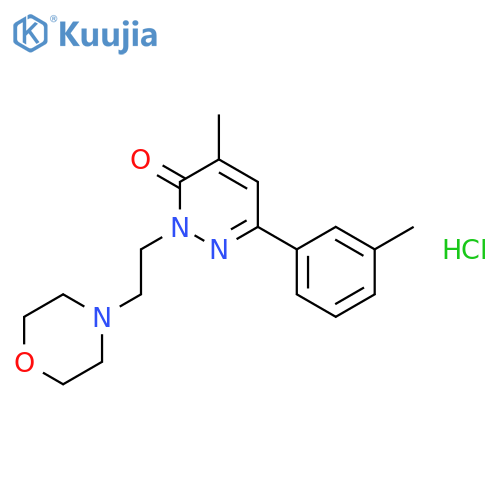 3(2H)-Pyridazinone,4-methyl-6-(3-methylphenyl)-2-[2-(4-morpholinyl)ethyl]-, hydrochloride (1:1) structure