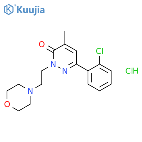 3(2H)-Pyridazinone,6-(2-chlorophenyl)-4-methyl-2-[2-(4-morpholinyl)ethyl]-, hydrochloride (1:1) structure