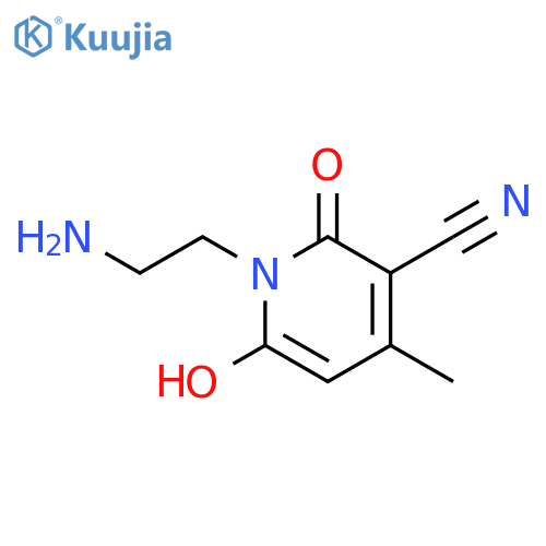 3-Pyridinecarbonitrile,1-(2-aminoethyl)-1,2-dihydro-6-hydroxy-4-methyl-2-oxo- structure