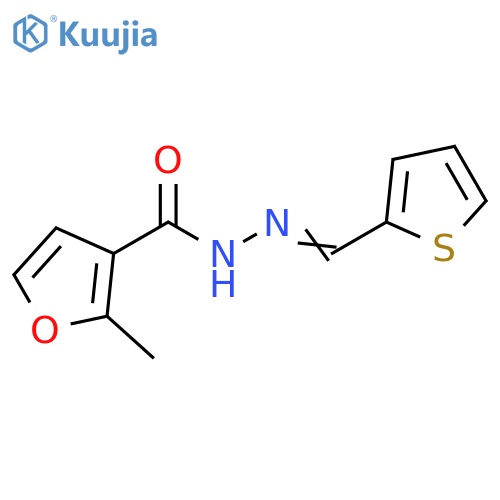2-methyl-N-[(E)-thiophen-2-ylmethylideneamino]furan-3-carboxamide structure