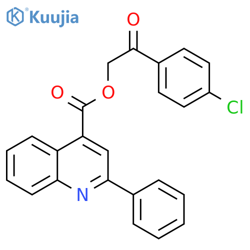 2-(4-chlorophenyl)-2-oxoethyl 2-phenylquinoline-4-carboxylate structure