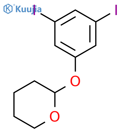 2H-Pyran, 2-(3,5-diiodophenoxy)tetrahydro- structure