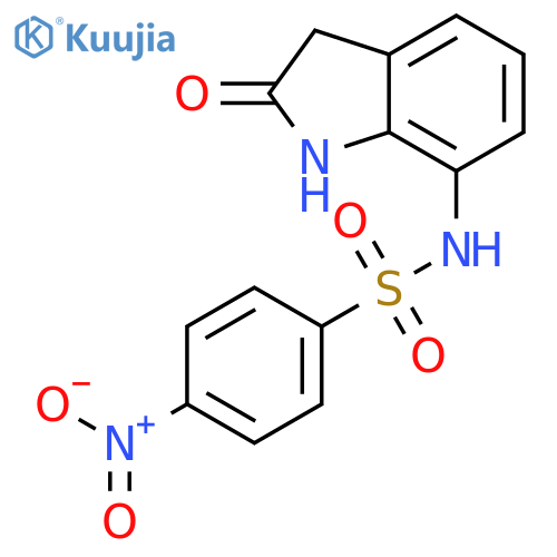 Benzenesulfonamide, N-(2,3-dihydro-2-oxo-1H-indol-7-yl)-4-nitro- structure