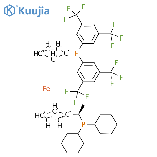 (R)-(-)-1-(S)-2-(Di(3,5-Bis-Trifluoromethylphenyl)Phosphino)FerrocenylEthyldicyclohexylphosphine structure