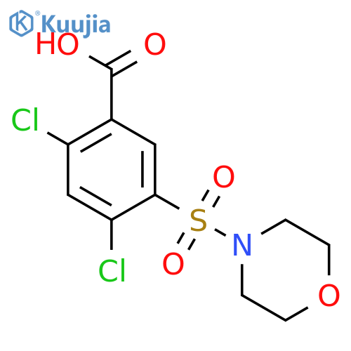 2,4-dichloro-5-(morpholine-4-sulfonyl)benzoic acid structure