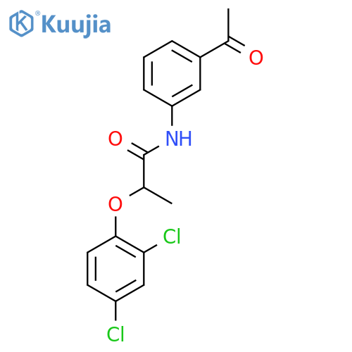 N-(3-acetylphenyl)-2-(2,4-dichlorophenoxy)propanamide structure