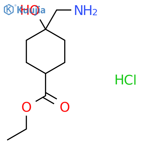 Ethyl 4-(aminomethyl)-4-hydroxy-cyclohexanecarboxylate;hydrochloride structure