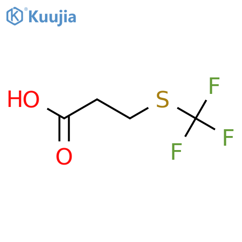 3-(trifluoromethyl)sulfanylpropanoic acid structure