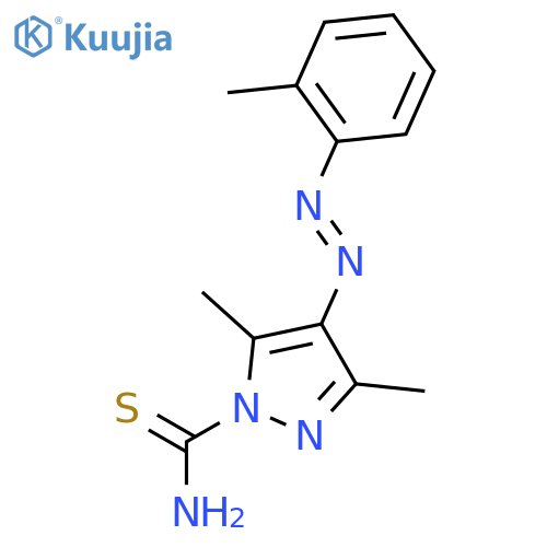 1H-Pyrazole-1-carbothioamide,3,5-dimethyl-4-[2-(2-methylphenyl)diazenyl]- structure