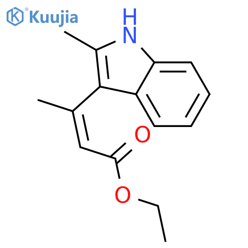 2-Butenoicacid, 3-(2-methyl-1H-indol-3-yl)-, ethyl ester structure