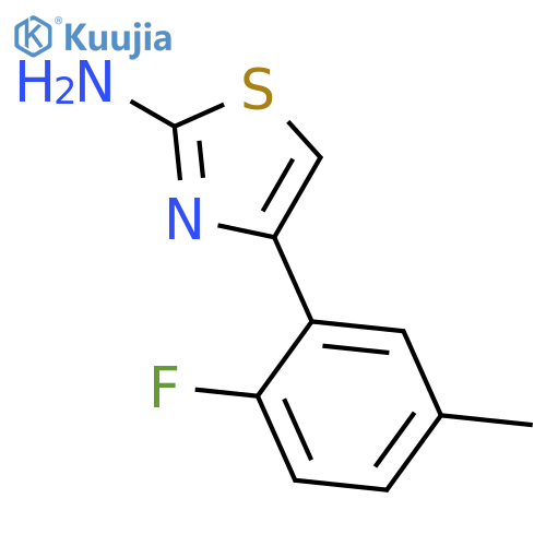 4-(2-fluoro-5-methylphenyl)-1,3-thiazol-2-amine structure
