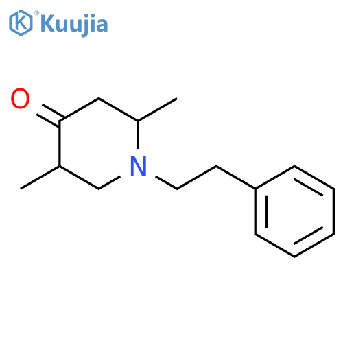 4-Piperidinone, 2,5-dimethyl-1-(2-phenylethyl)- structure