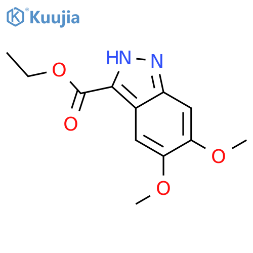 1H-Indazole-3-carboxylicacid, 5,6-dimethoxy-, ethyl ester structure