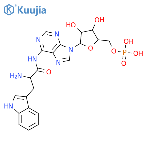 5'-Adenylic acid, N-[2-amino-3-(1H-indol-3-yl)-1-oxopropyl]-, (S)- structure