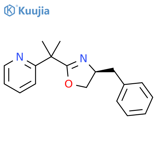 (S)-4-Benzyl-2-(2-(pyridin-2-yl)propan-2-yl)-4,5-dihydrooxazole structure