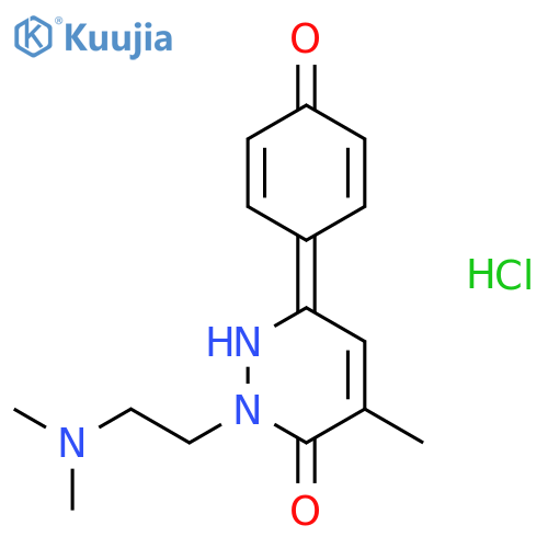 2-[2-(dimethylamino)ethyl]-4-methyl-6-(4-oxocyclohexa-2,5-dien-1-ylidene)-1,6-dihydropyridazin-3(2H)-one hydrochloride structure