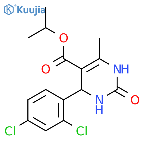 propan-2-yl 4-(2,4-dichlorophenyl)-6-methyl-2-oxo-1,2,3,4-tetrahydropyrimidine-5-carboxylate structure