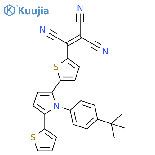 Ethenetricarbonitrile,[5-[1-[4-(1,1-dimethylethyl)phenyl]-5-(2-thienyl)-1H-pyrrol-2-yl]-2-thienyl]- structure