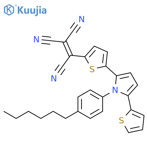 Ethenetricarbonitrile,[5-[1-(4-hexylphenyl)-5-(2-thienyl)-1H-pyrrol-2-yl]-2-thienyl]- structure