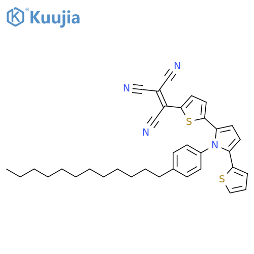 Ethenetricarbonitrile,[5-[1-(4-dodecylphenyl)-5-(2-thienyl)-1H-pyrrol-2-yl]-2-thienyl]- structure