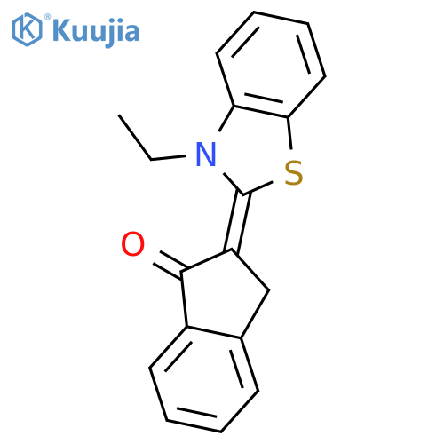 1H-Inden-1-one, 2-(3-ethyl-2(3H)-benzothiazolylidene)-2,3-dihydro- structure