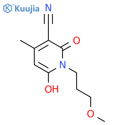 3-Pyridinecarbonitrile,1,2-dihydro-6-hydroxy-1-(3-methoxypropyl)-4-methyl-2-oxo- structure