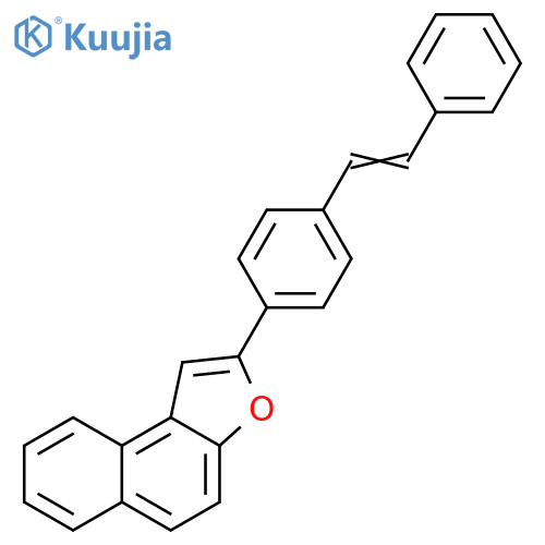 Naphtho[2,1-b]furan, 2-[4-(2-phenylethenyl)phenyl]- structure