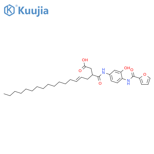 5-Nonadecenoic acid,3-[[[4-[(2-furanylcarbonyl)amino]-3-hydroxyphenyl]amino]carbonyl]- structure