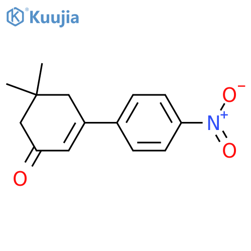 2-Cyclohexen-1-one,5,5-dimethyl-3-(4-nitrophenyl)- structure
