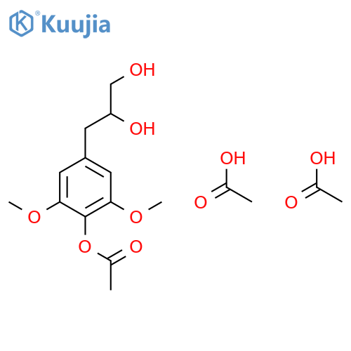 1,2-Propanediol, 3-[4-(acetyloxy)-3,5-dimethoxyphenyl]-, diacetate structure