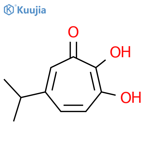 2,3-dihydroxy-6-isopropyl-cyclohepta-2,4,6-trien-1-one structure
