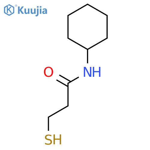 N-Cyclohexyl-3-sulfanylpropanamide structure