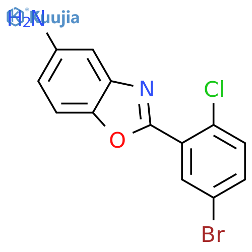 2-(5-Bromo-2-chlorophenyl)-1,3-benzoxazol-5-amine structure