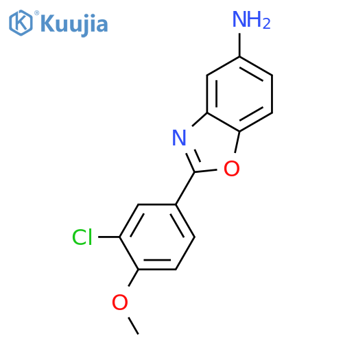 2-(3-CHLORO-4-METHOXY-PHENYL)-BENZOOXAZOL-5-YLAMINE structure