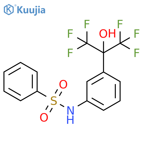 Benzenesulfonamide,N-[3-[2,2,2-trifluoro-1-hydroxy-1-(trifluoromethyl)ethyl]phenyl]- structure