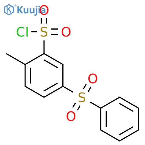 Benzenesulfonyl chloride, 2-methyl-5-(phenylsulfonyl)- structure