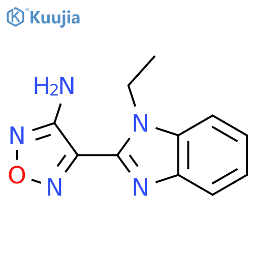 4-(1-Ethyl-1H-benzimidazol-2-yl)-1,2,5-oxadiazol-3-amine structure