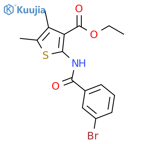 ethyl 2-(3-bromobenzamido)-4,5-dimethylthiophene-3-carboxylate structure